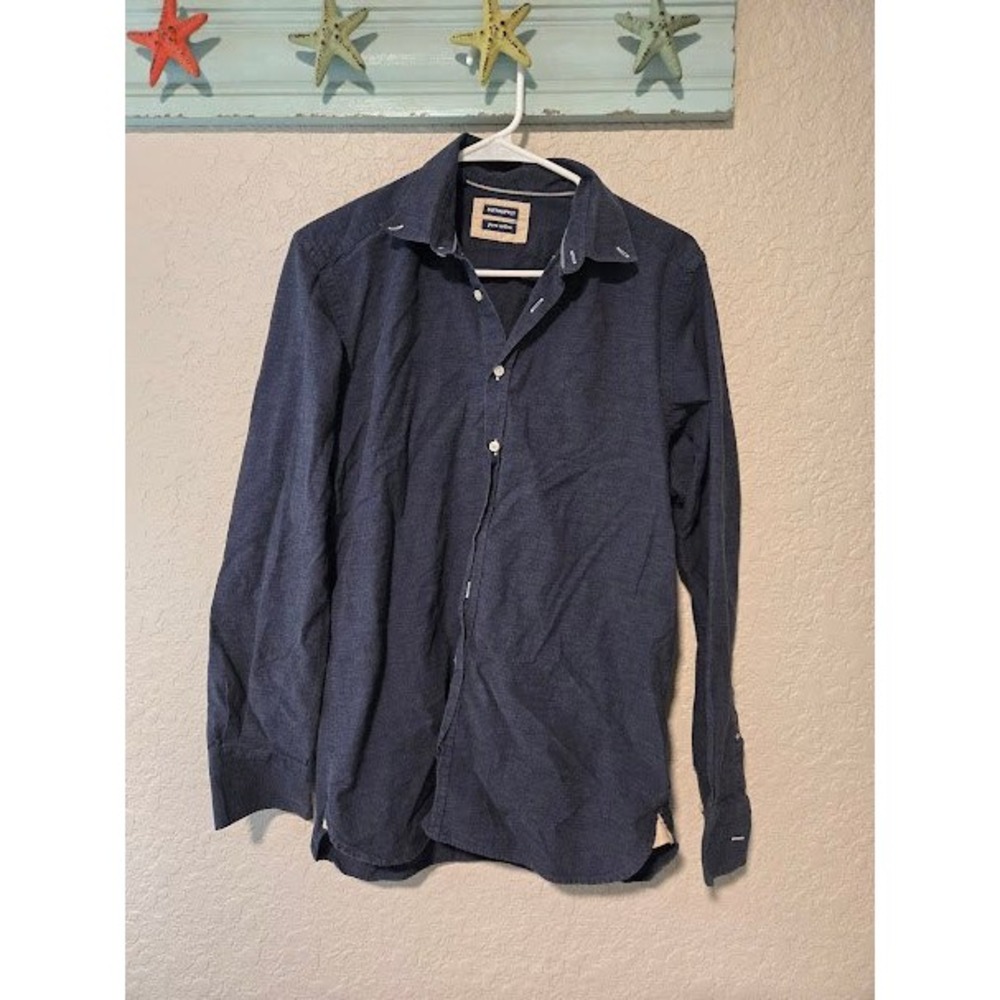 Suit Supply Navy Blue Button‎ Down Shirt